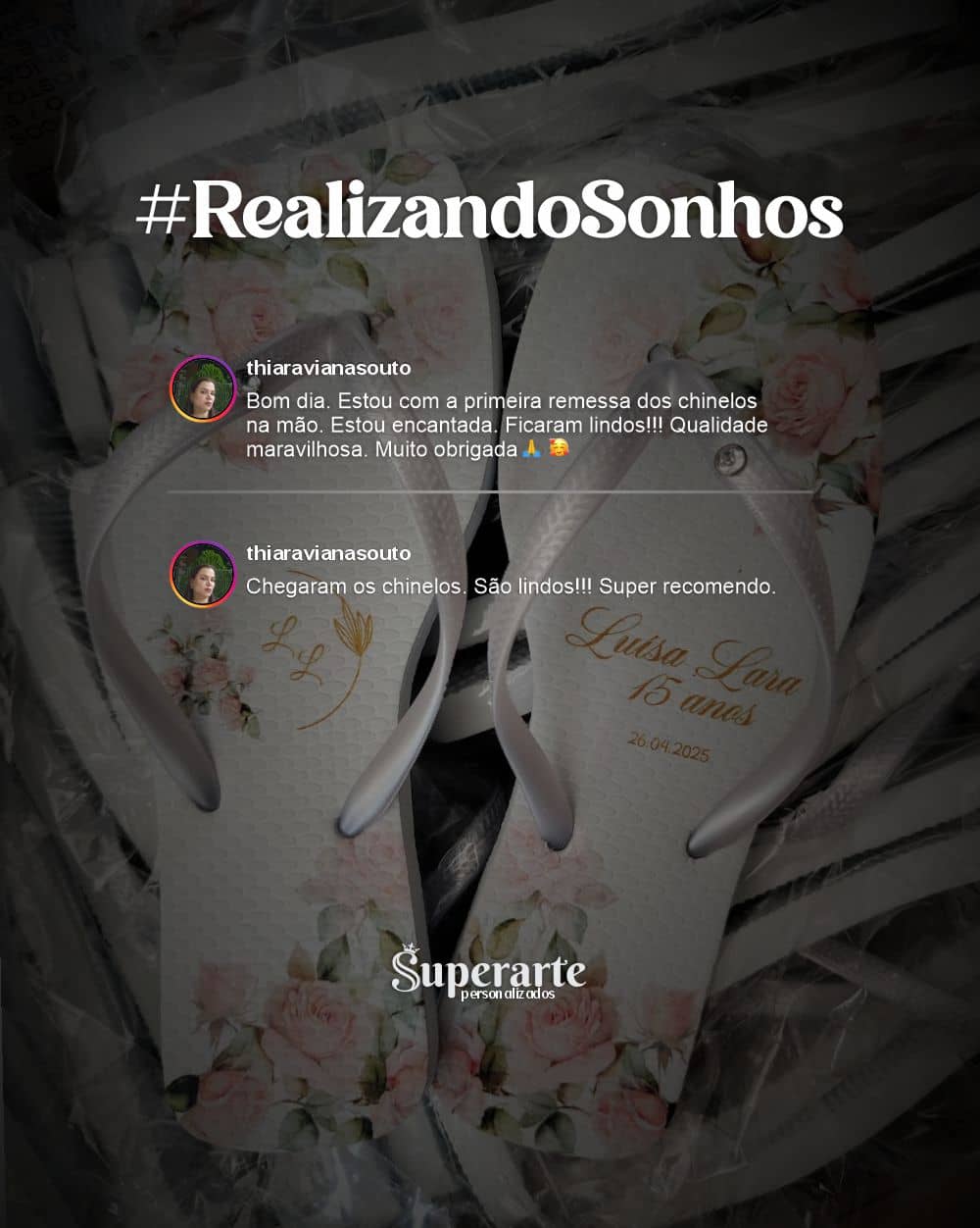 Feedback de chinelos personalizados 1