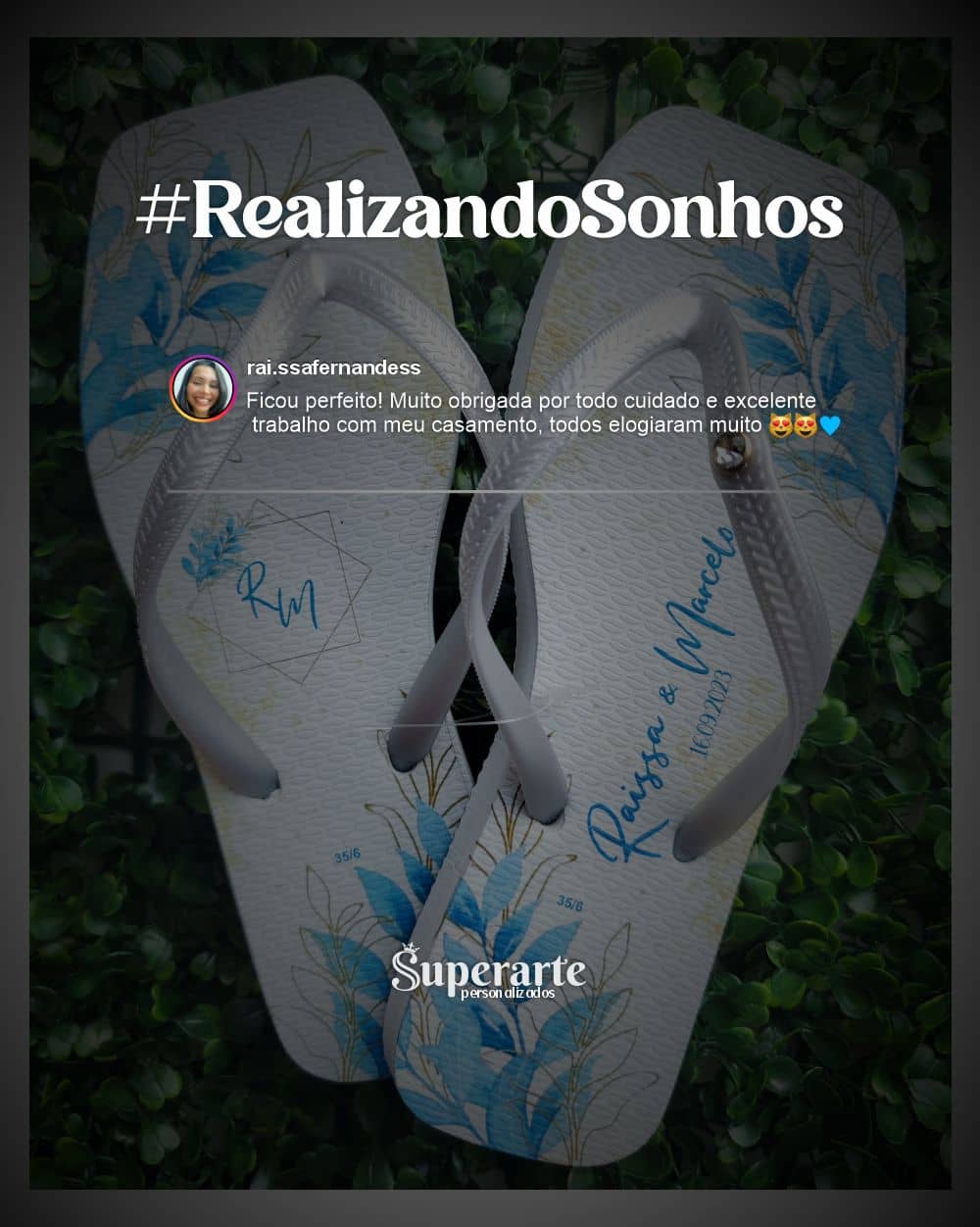 Feedback de chinelos personalizados 10