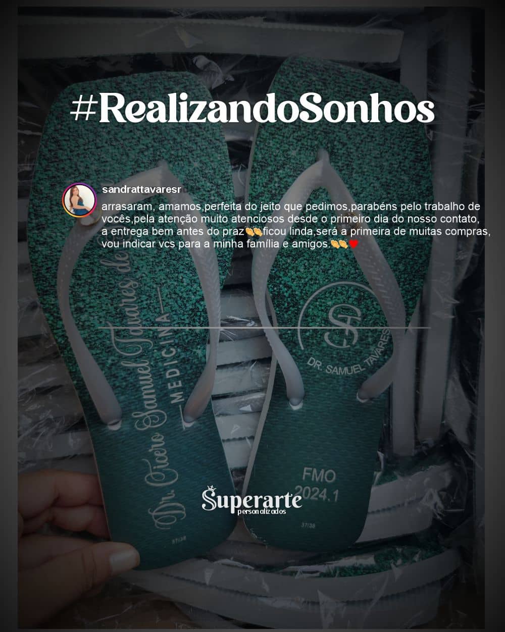 Feedback de chinelos personalizados 13