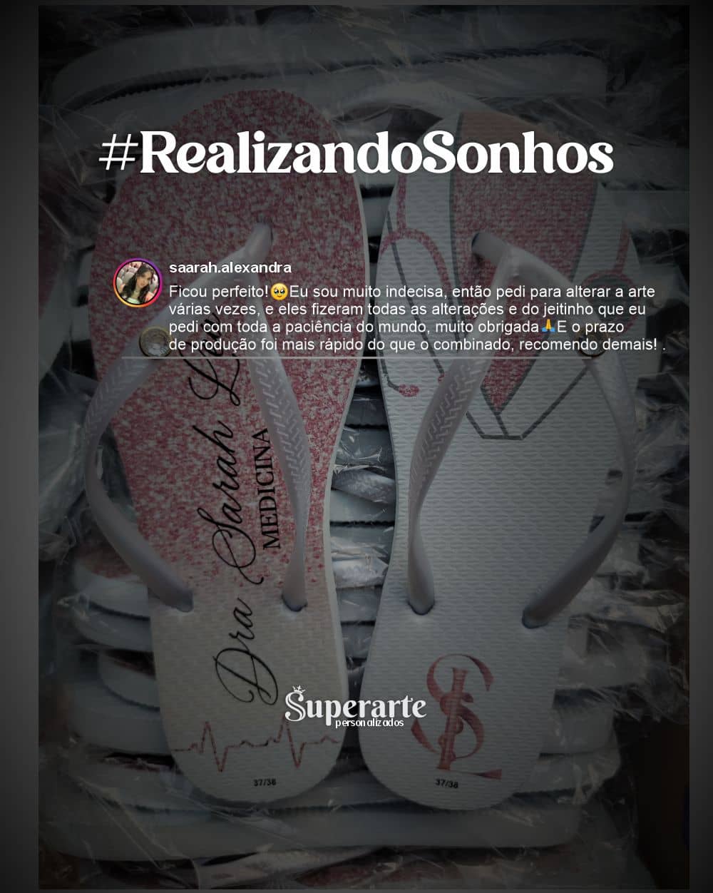 Feedback de chinelos personalizados 15
