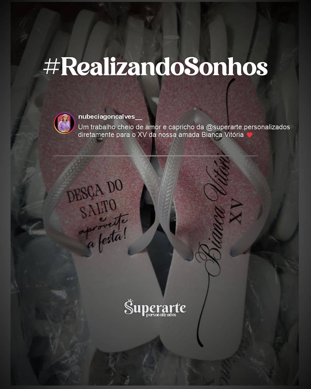 Feedback de chinelos personalizados 17