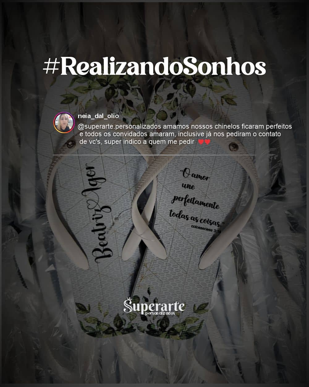 Feedback de chinelos personalizados 19