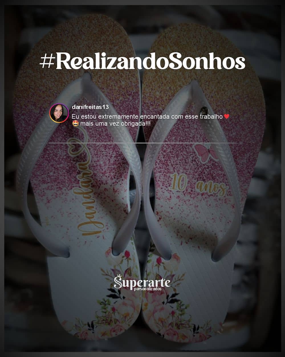 Feedback de chinelos personalizados 20