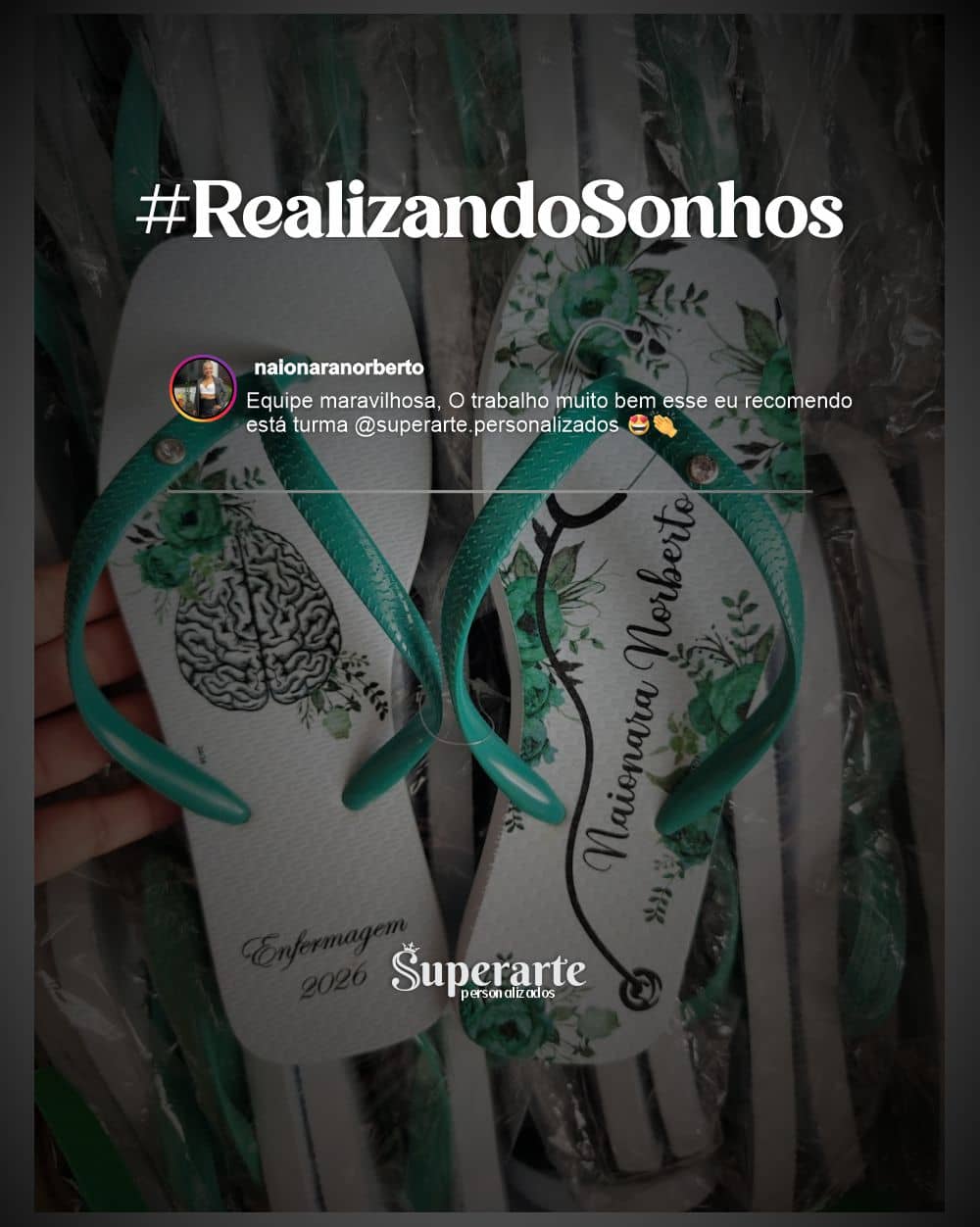 Feedback de chinelos personalizados 23