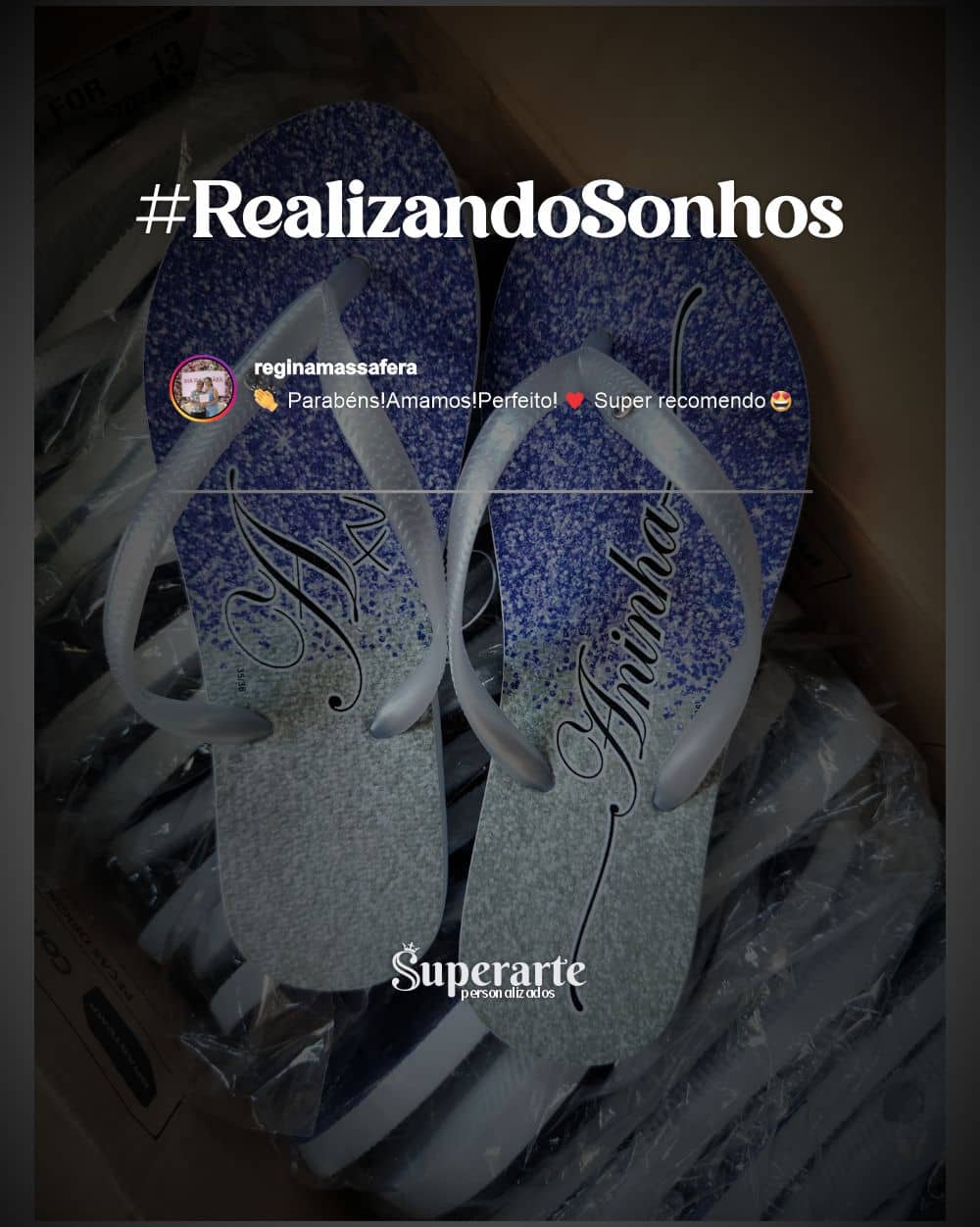 Feedback de chinelos personalizados 25