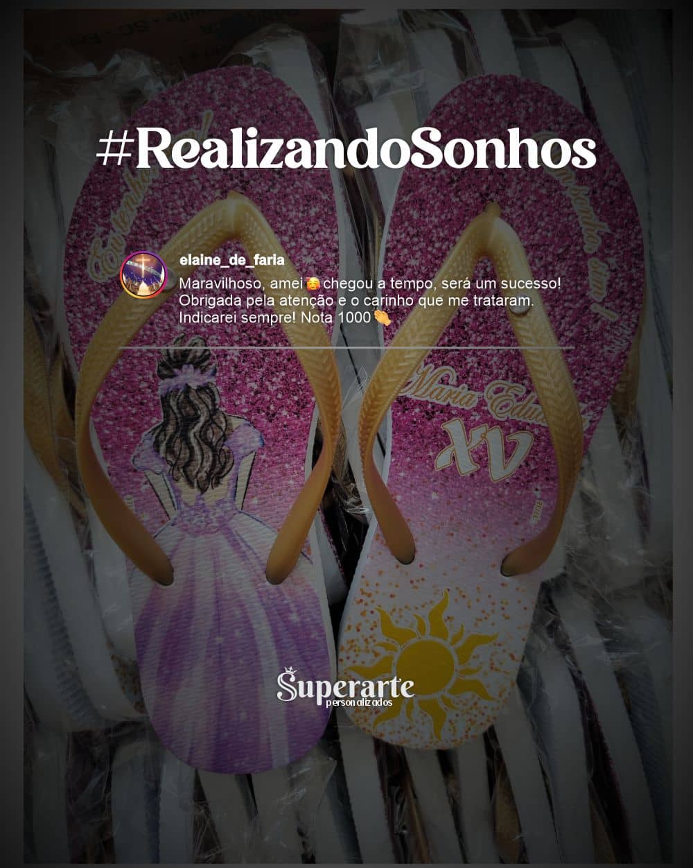 Feedback de chinelos personalizados 26