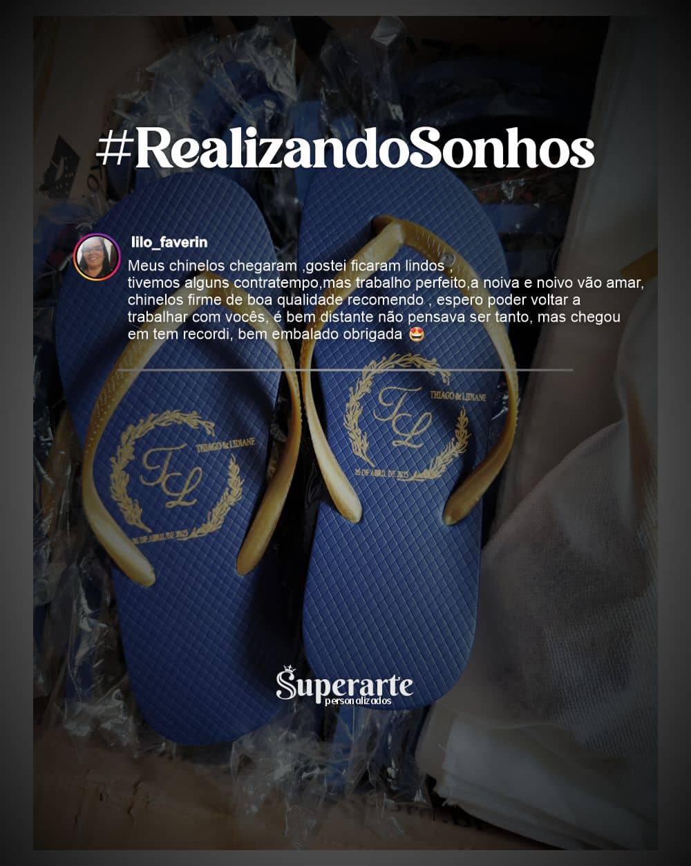 Feedback de chinelos personalizados 29