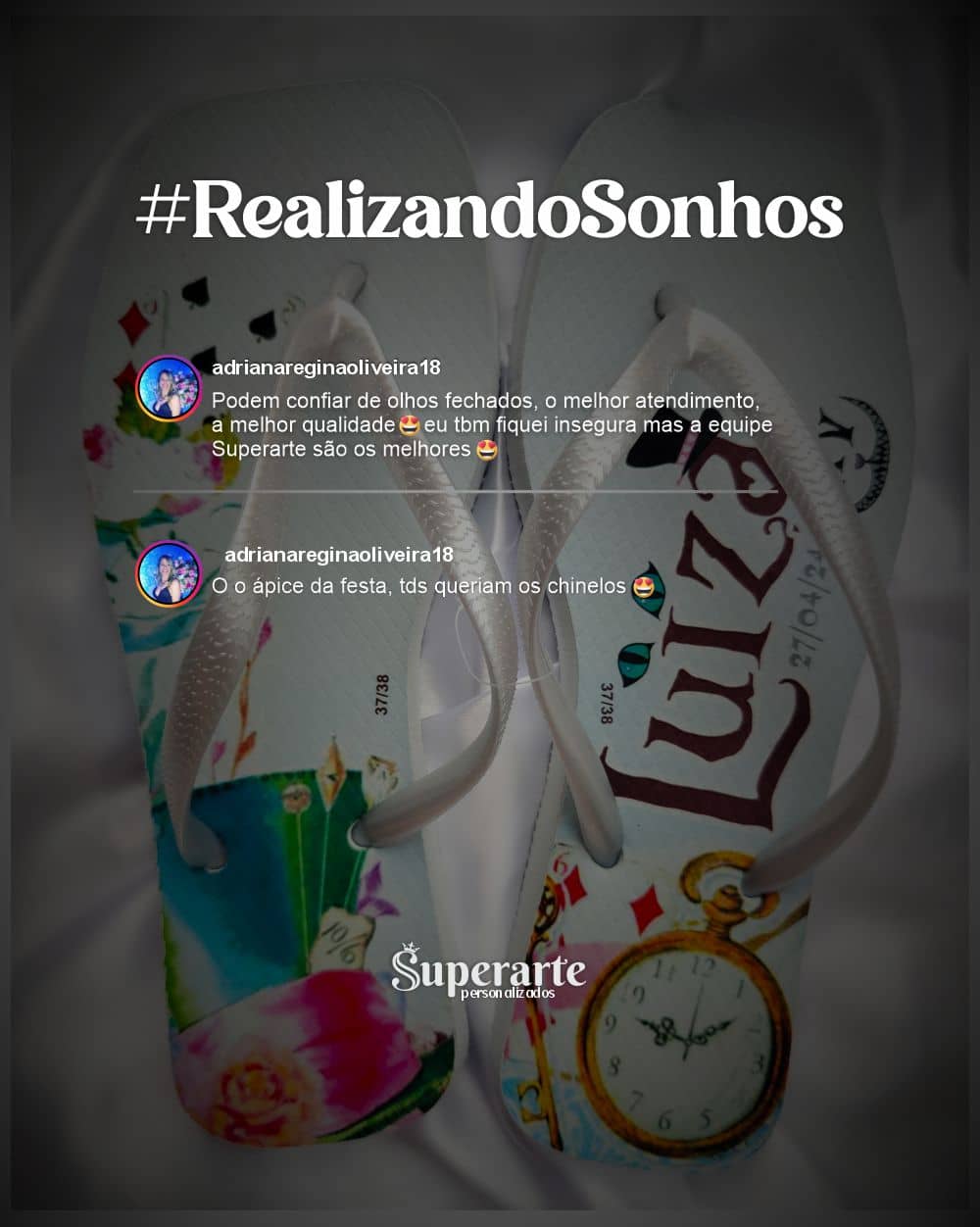 Feedback de chinelos personalizados 4