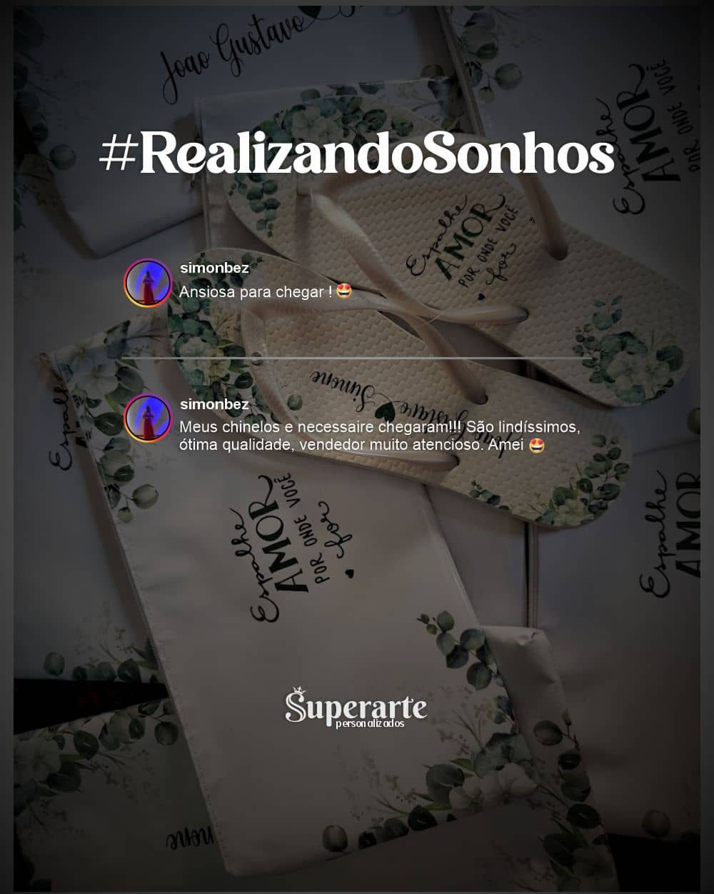 Feedback de chinelos personalizados 6