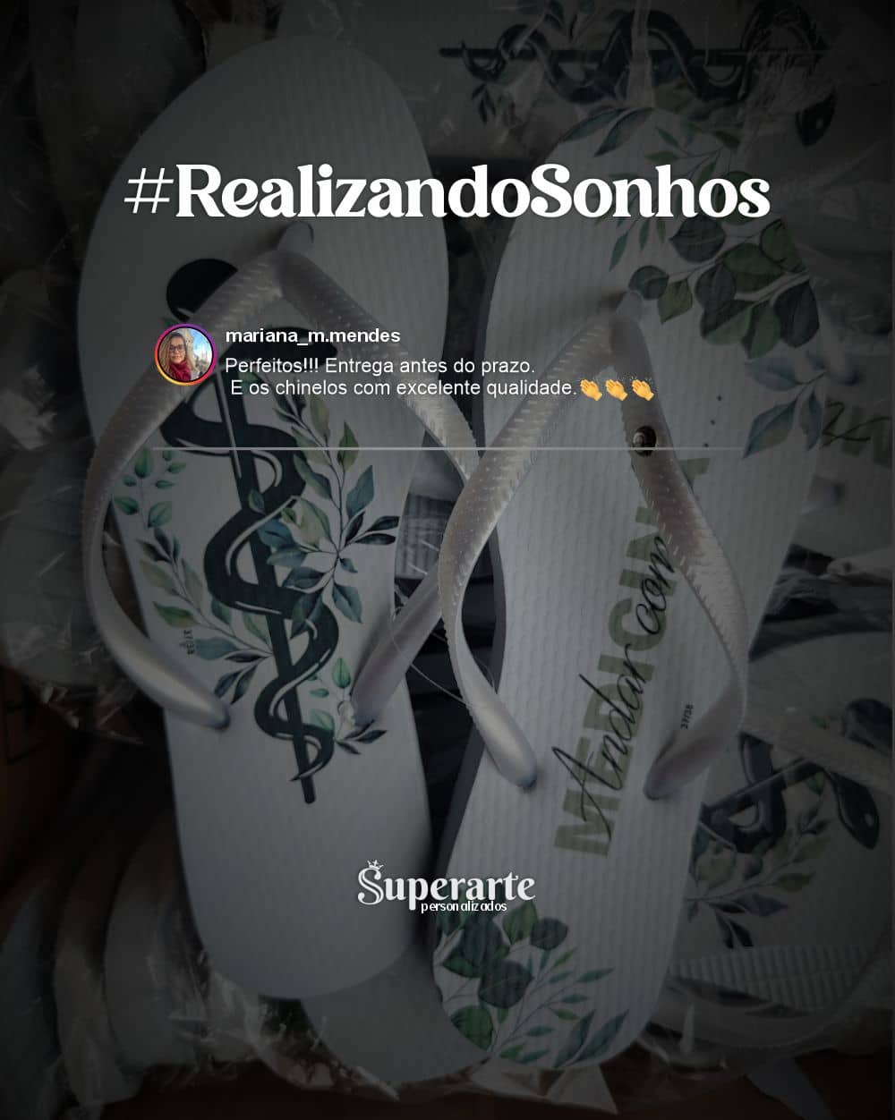 Feedback de chinelos personalizados 8