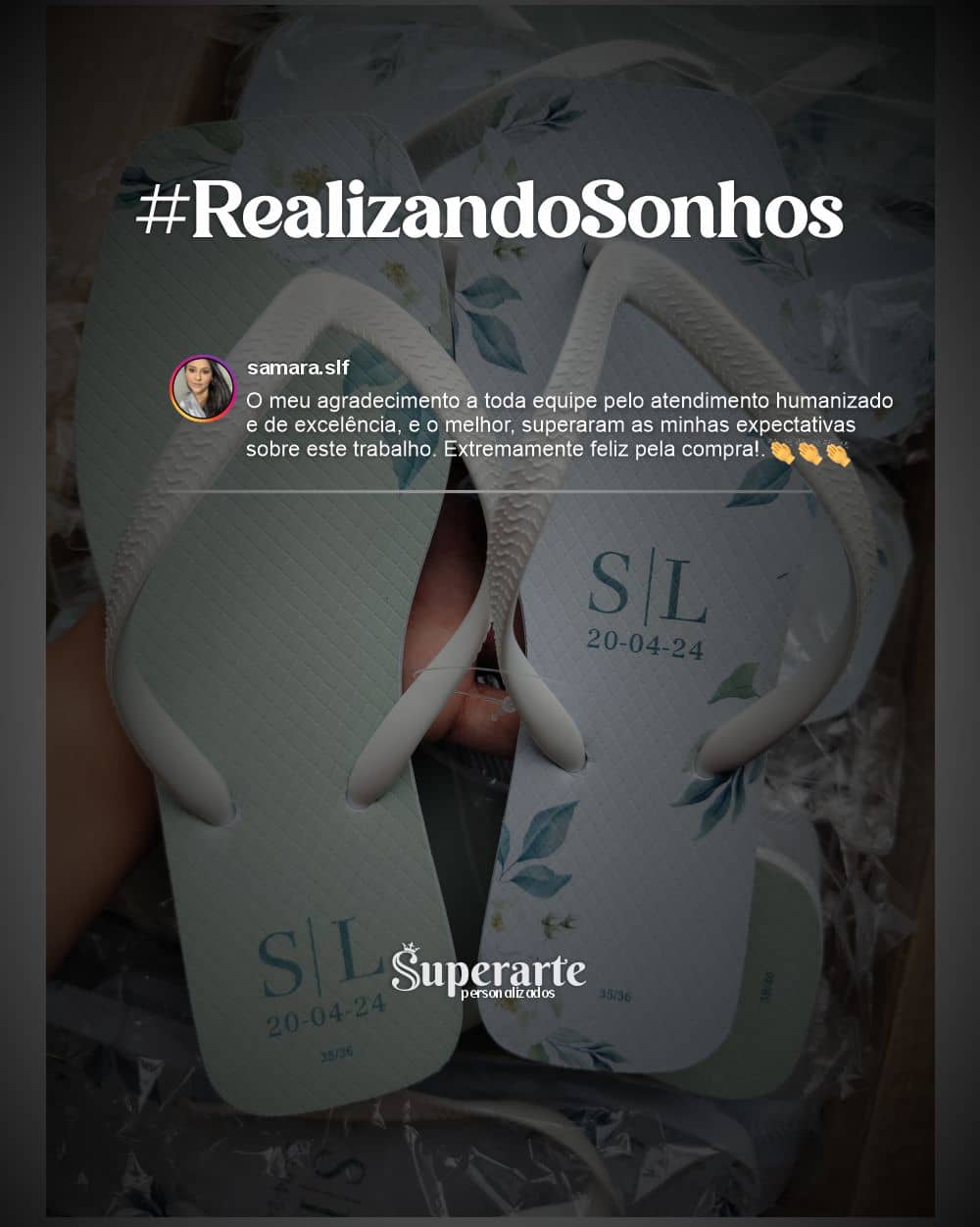 Feedback de chinelos personalizados 9